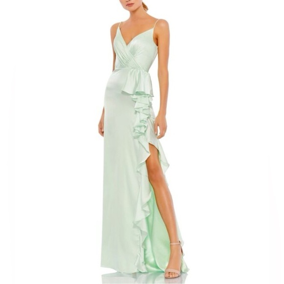 Mac Duggal | Long Formal Dress with Ruffles - Picture 1 of 6
